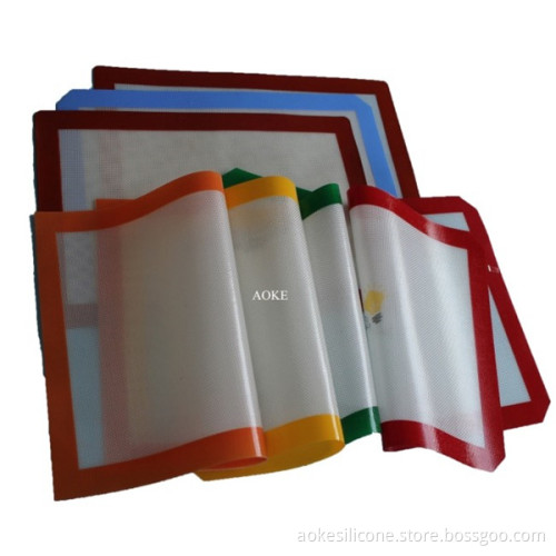 Wholesale Reusable FDA Grade Grill and Fiberglass Custom Non-Stick Silicon Baking Mat